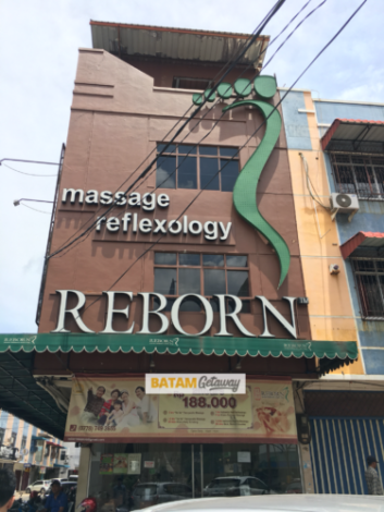 Reborn Massage and Reflexology Shop Front Batam Baloi Area, Reborn Massage and Reflexology