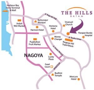 The Hills Hotel Batam map